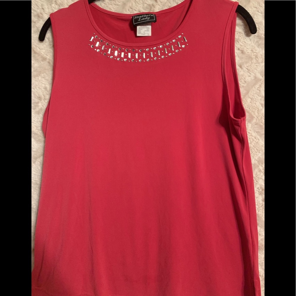 Small hot pink tank top blouse